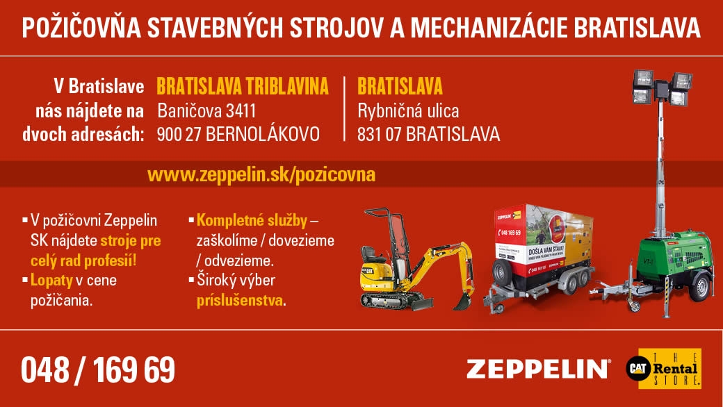 Požičovňu stavebných strojov a mechanizácie v Bratislave nájdete už aj na Rybničnej ulici